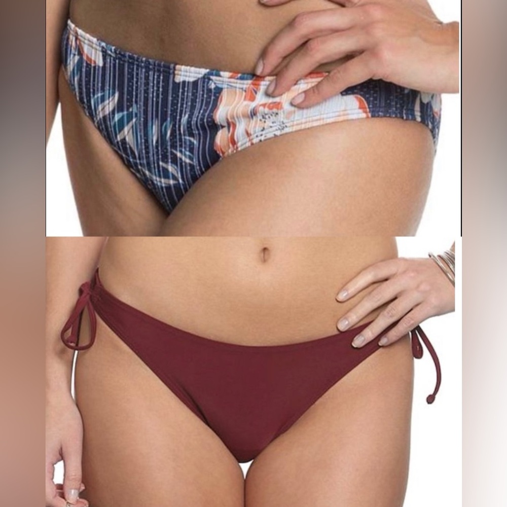 SWIM MASHUP: NWT- Lot of Roxy ‘Lillie’s’ and Sun & Sea Side Tie Bikini Bottoms